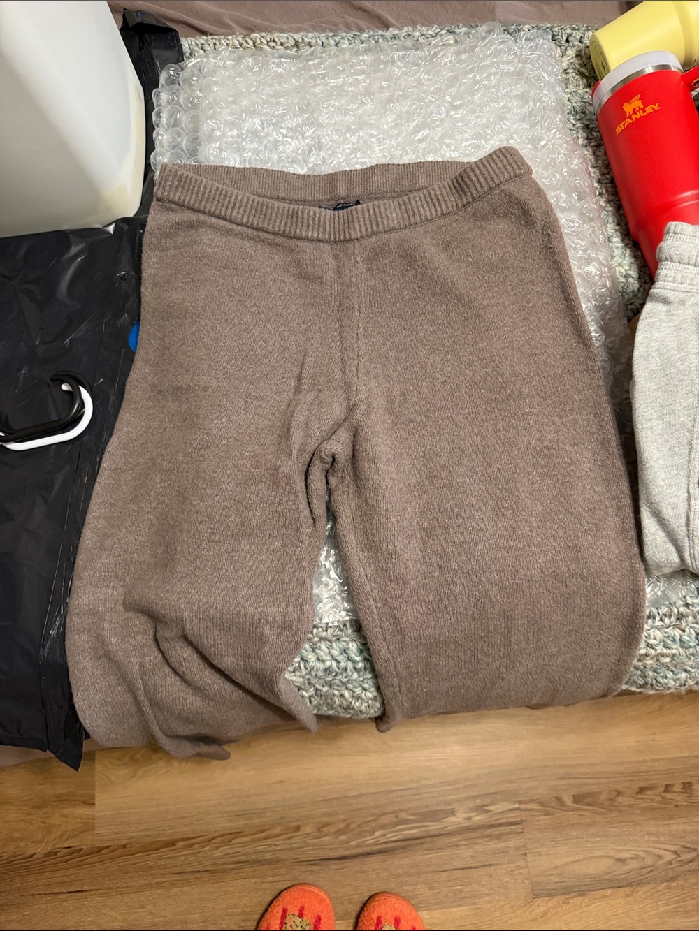 GAP Women's Brown Knit Flare Pants